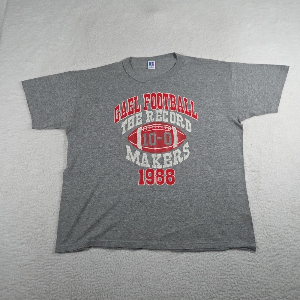 Vintage T-shirt 1988 Football Gray Mens XL‎